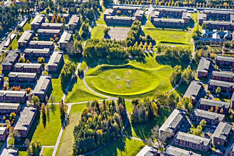 aerial photo, aerial photo, aerial photos, aerial photos, autumn, drone aerial, drönarfoto, Jamtland, Körfältet, Ostersund, park, residential area, städer