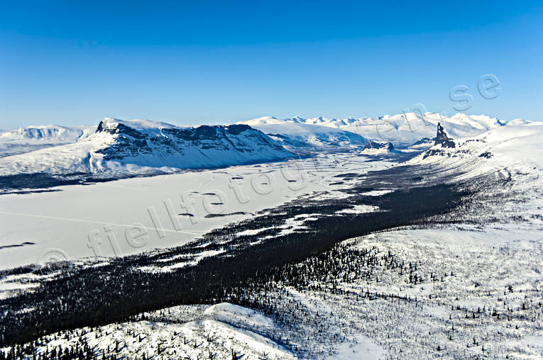 aerial photo, aerial photo, aerial photos, aerial photos, Aktse, drone aerial, drnarfoto, Laitaure, landscapes, Lapland, Rapa Valley, Sarek, Tjahkelij, winter