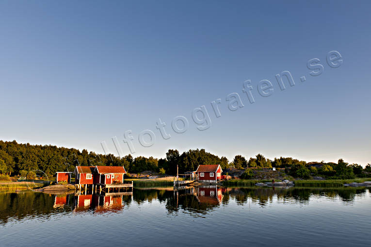 archipelago, Bohusln, buildings, coast, house, lake, landscapes, nature, sea, seasons, sky, summer