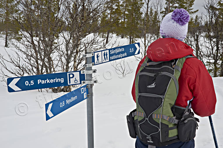 ledskyltar, national park, national parks, ski touring, skier, skiing, Sododalen, Sonfjllet, winter, ventyr
