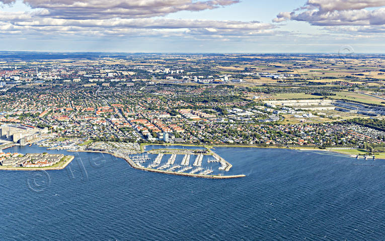 aerial photo, aerial photo, aerial photos, aerial photos, boat harbour, drone aerial, drönarfoto, fishing port, Kalkbrottet, Limhamn, Malmö, Sibbarp, Skåne, small-boat harbour, städer, summer