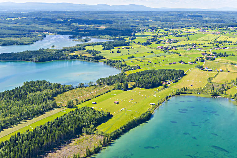 aerial photo, aerial photo, aerial photos, aerial photos, drone aerial, drnarfoto, Jamtland, landscapes, Lockne, Lockne area, Lockne lake, Locknekratern, summer, villages