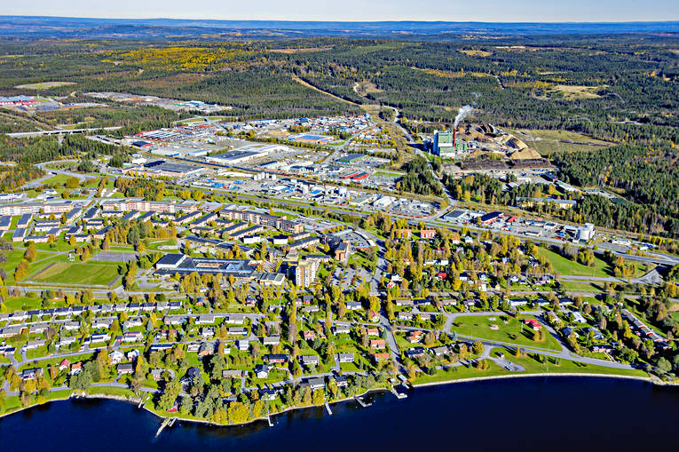 aerial photo, aerial photo, aerial photos, aerial photos, autumn, drone aerial, drönarfoto, Jamtland, landscapes, Lugnvik, Ostersund, städer