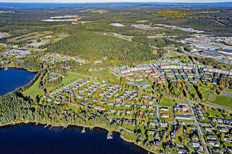 aerial photo, aerial photo, aerial photos, aerial photos, autumn, drone aerial, drönarfoto, Jamtland, landscapes, Lugnvik, Ostersund, städer