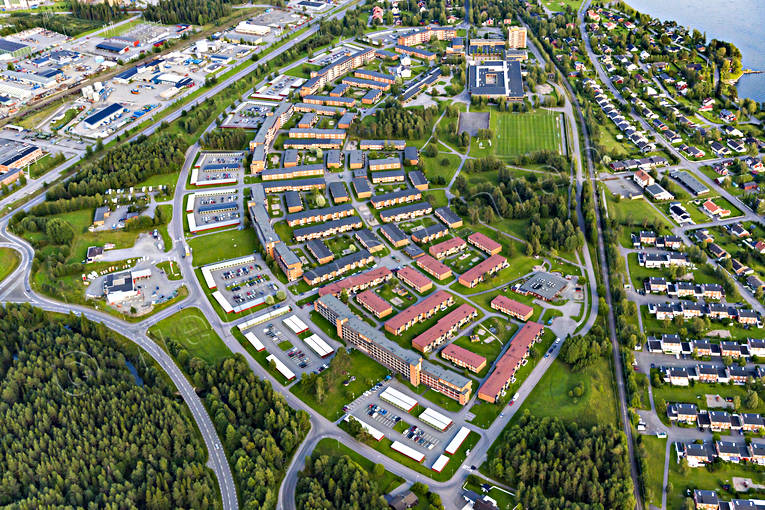 aerial photo, aerial photo, aerial photos, aerial photos, drone aerial, drönarfoto, Jamtland, Lugnvik, Ostersund, residential area, städer, summer