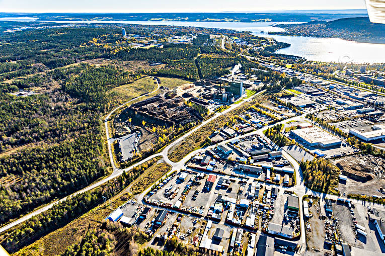 aerial photo, aerial photo, aerial photos, aerial photos, drone aerial, drnarfoto, industrial area, jamtkraft, Jamtland, Lugnvik, Ostersund, stder, thermal power station, vrmekraftverk