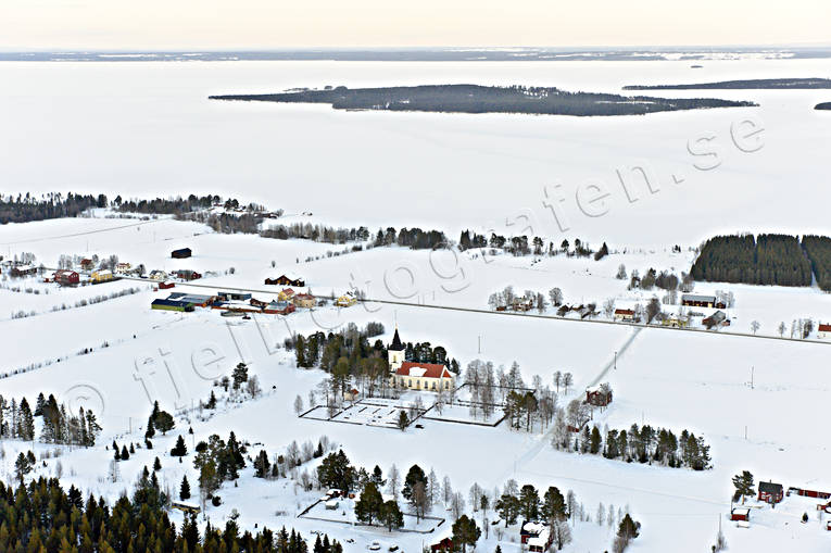 aerial photo, aerial photo, aerial photos, aerial photos, buildings, church, churches, drone aerial, drnarfoto, Great Lake, Jamtland, landscapes, Marby, samhllen, winter