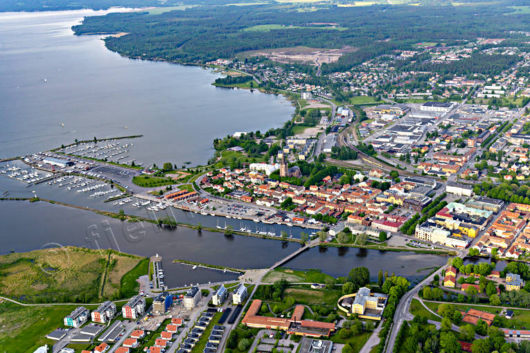 aerial photo, aerial photo, aerial photos, aerial photos, boat harbour, drone aerial, drnarfoto, Mariestad, port, small-boat harbour, stder, summer, Vnern, Vstergtland