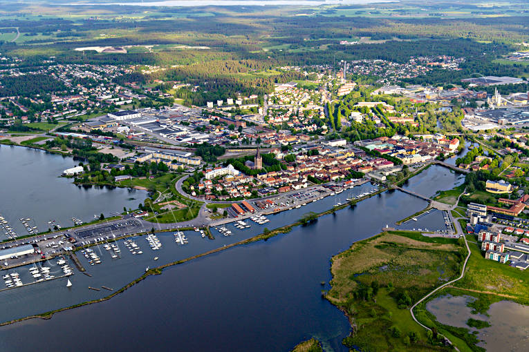 aerial photo, aerial photo, aerial photos, aerial photos, drone aerial, drnarfoto, Mariestad, stder, summer, Vnern, Vstergtland