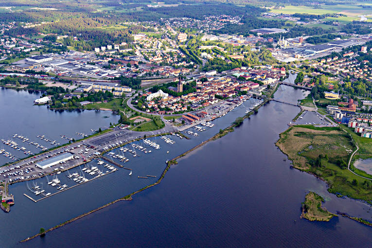 aerial photo, aerial photo, aerial photos, aerial photos, drone aerial, drnarfoto, Mariestad, stder, summer, Vnern, Vstergtland