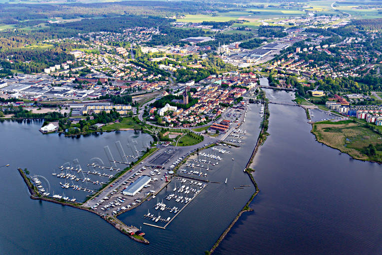 aerial photo, aerial photo, aerial photos, aerial photos, boat harbour, drone aerial, drnarfoto, Mariestad, port, small-boat harbour, stder, summer, Vnern, Vstergtland