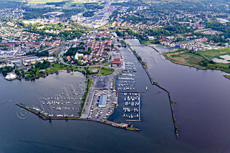 aerial photo, aerial photo, aerial photos, aerial photos, boat harbour, drone aerial, drnarfoto, Mariestad, port, small-boat harbour, stder, summer, Vnern, Vstergtland