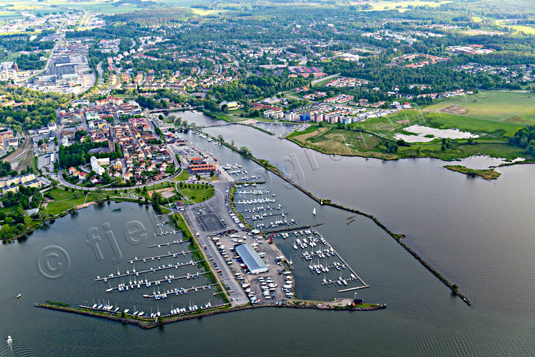 aerial photo, aerial photo, aerial photos, aerial photos, boat harbour, drone aerial, drnarfoto, Mariestad, port, small-boat harbour, stder, summer, Vnern, Vstergtland