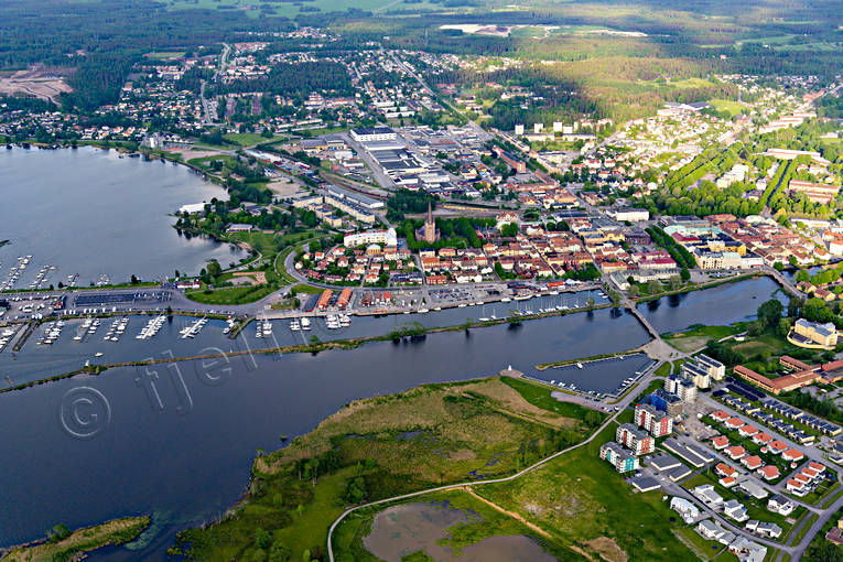 aerial photo, aerial photo, aerial photos, aerial photos, drone aerial, drönarfoto, Mariestad, städer, summer, Vänern, Västergötland