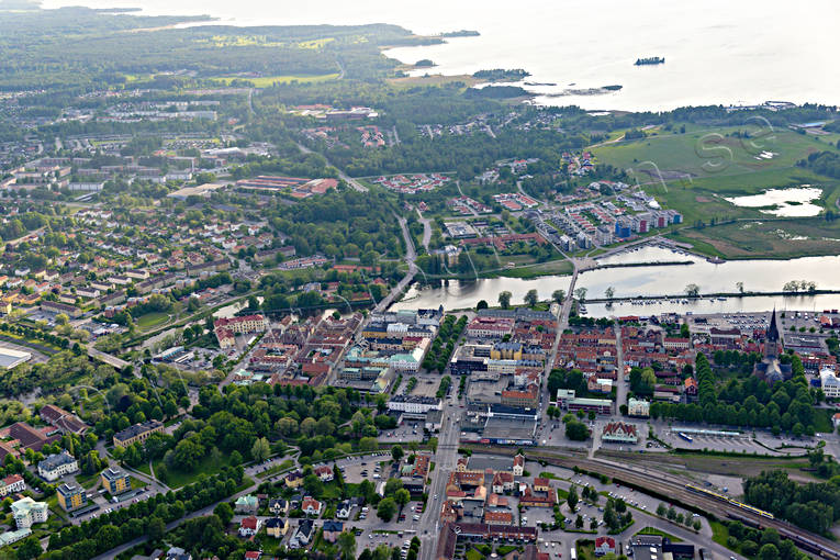 aerial photo, aerial photo, aerial photos, aerial photos, drone aerial, drönarfoto, Mariestad, städer, summer, Vänern, Västergötland