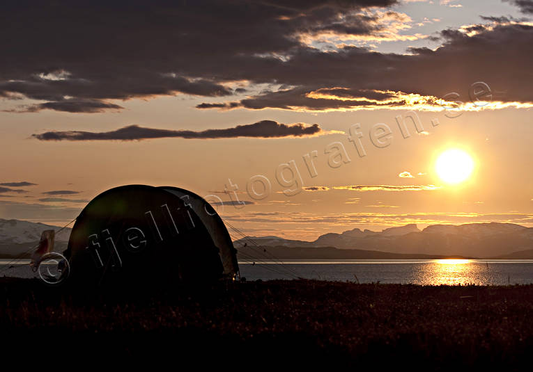 ambience, lake, landscapes, Lapland, midnight, mountain, national park, Padjelanta, reflections water, summer, sunset, tent, Virihaure