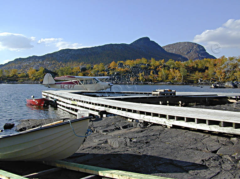 bridge, buildings, camp, camp, engineering projects, fishing camp, Lapland, Miekak, mountain