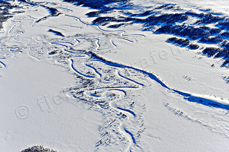 aerial photo, aerial photo, aerial photos, aerial photos, drone aerial, drnarfoto, Herjedalen, Hgnvallen, landscapes, meanders, Mittn, winter