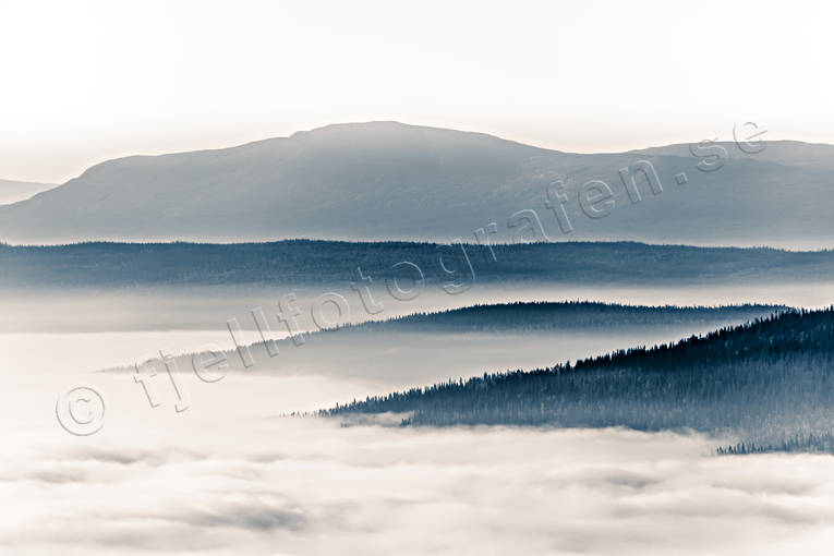 cloud, fog, haze, Jamtland, landscapes, mountain, mountain top, nature, uninhabited, view, view