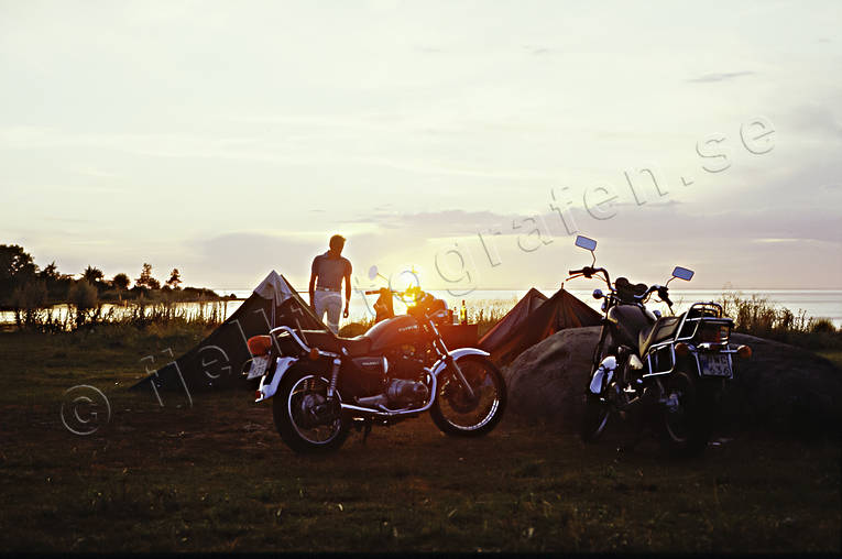 ambience, ambience pictures, atmosphere, camping, motorcycle, oland, season, seasons, summer, sunrise, sunset, tent, vacation