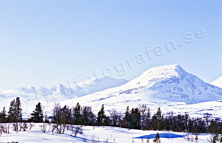 Jamtland, landscapes, mountain, mountain forest, Snasa Mountains, winter