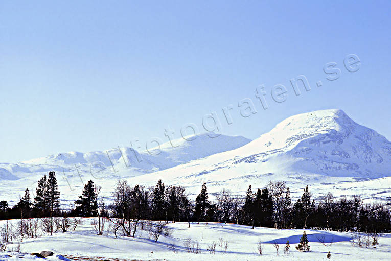 landscapes, Lapland, mountain range, Skalvattnet, winter