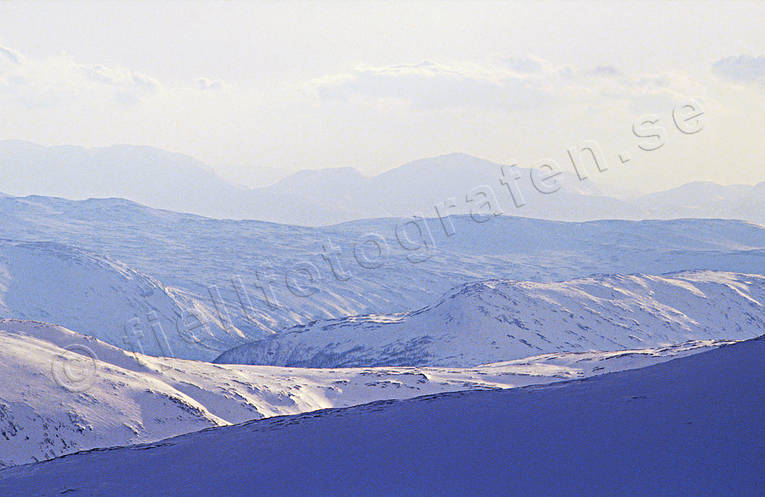 landscapes, Lapland, mountain, mountain range, Skalvattnet, winter