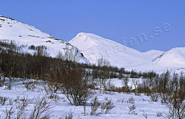 Darneke, landscapes, Lapland, mountain, mountain range, winter