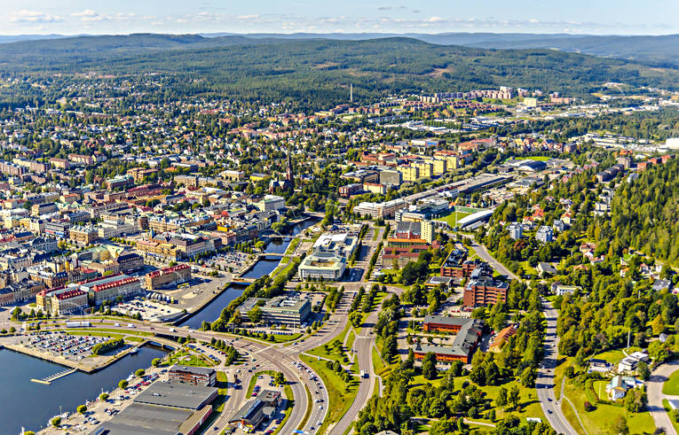 aerial photo, aerial photo, aerial photos, aerial photos, delta, drone aerial, drönarfoto, landscapes, Medelpad, Norrmalm, Selångersån, Stenstaden, städer, summer, Sundsvall