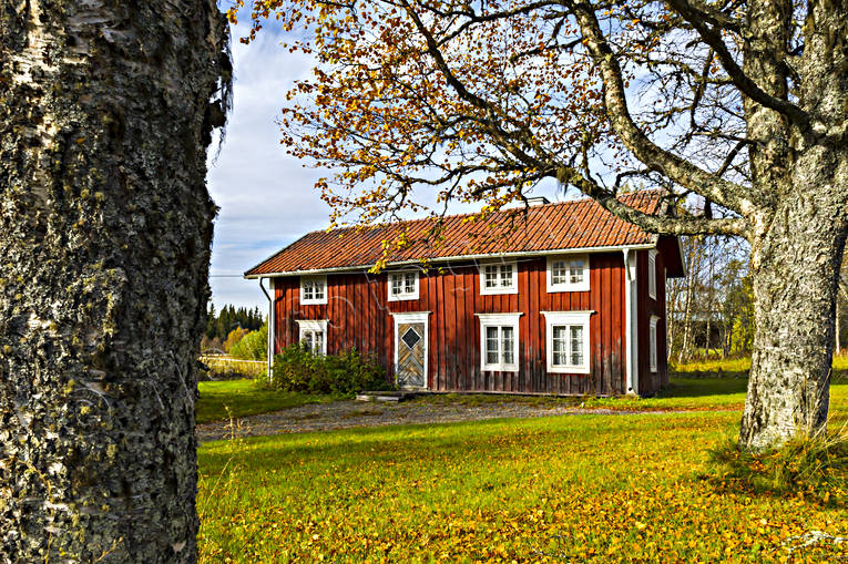 autumn, buildings, farms, house, installations, Jamtland, landscapes, old, rdmlad, Skalstugevgen