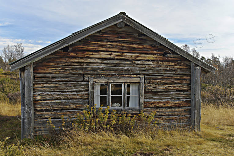 autumn, buildings, cottage, Herjedalen, season, seasons, timbered