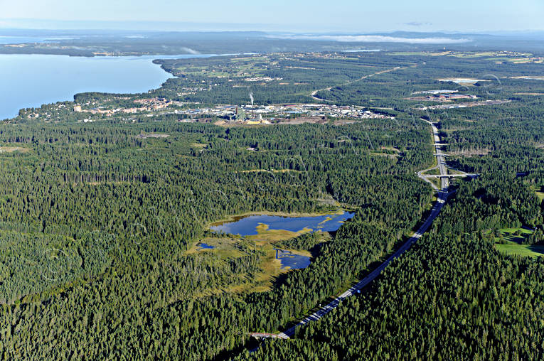 aerial photo, aerial photo, aerial photos, aerial photos, drone aerial, drnarfoto, E14 highway, E45, Jamtland, landscapes, Lugnvik, Rannsen, summer, trafikplats