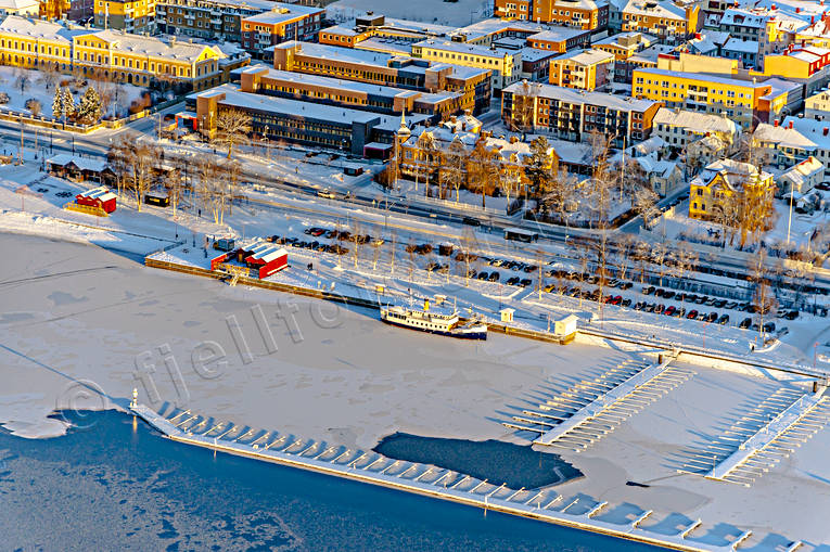 aerial photo, aerial photo, aerial photos, aerial photos, centre, drone aerial, drnarfoto, harbour, Jamtland, landscapes, Ostersund, port, stder, Thomee, winter