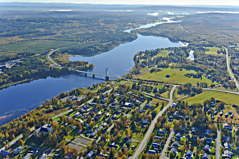 aerial photo, aerial photo, aerial photos, aerial photos, autumn, drone aerial, drönarfoto, landscapes, North Bothnia, Pajala, samhällen