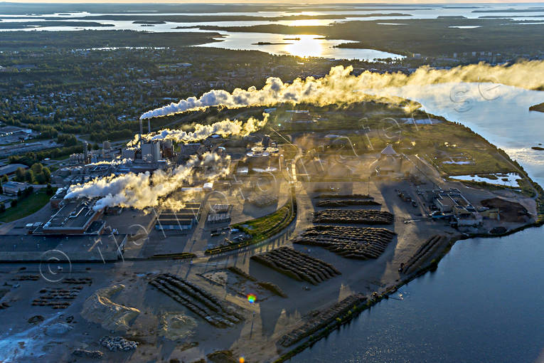 aerial photo, aerial photo, aerial photos, aerial photos, Annelund, drone aerial, drnarfoto, factory, Inrefjrden, installations, Kappa, landscapes, North Bothnia, papermill, papperstillverkning, Pitea, pulp factory, pulp industry, wood pulp industry, samhllen, Smurfit, summer