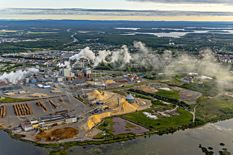 aerial photo, aerial photo, aerial photos, aerial photos, Annelund, drone aerial, drnarfoto, factory, Inrefjrden, installations, Kappa, landscapes, North Bothnia, papermill, papperstillverkning, Pitea, pulp factory, pulp industry, wood pulp industry, samhllen, Smurfit, summer