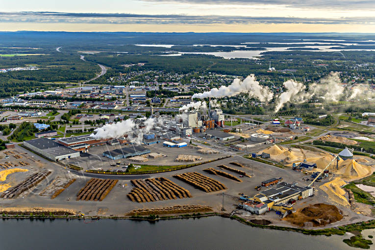 aerial photo, aerial photo, aerial photos, aerial photos, Annelund, drone aerial, drnarfoto, factory, Inrefjrden, installations, Kappa, landscapes, North Bothnia, papermill, papperstillverkning, Pitea, pulp factory, pulp industry, wood pulp industry, samhllen, Smurfit, summer