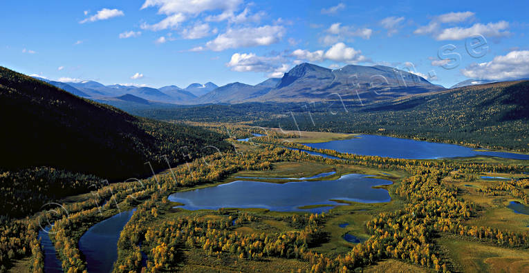 aerial photo, aerial photo, aerial photos, aerial photos, autumn, drone aerial, drnarfoto, Kvikkjokk, landscapes, Lapland, mountain, participate landscape, river