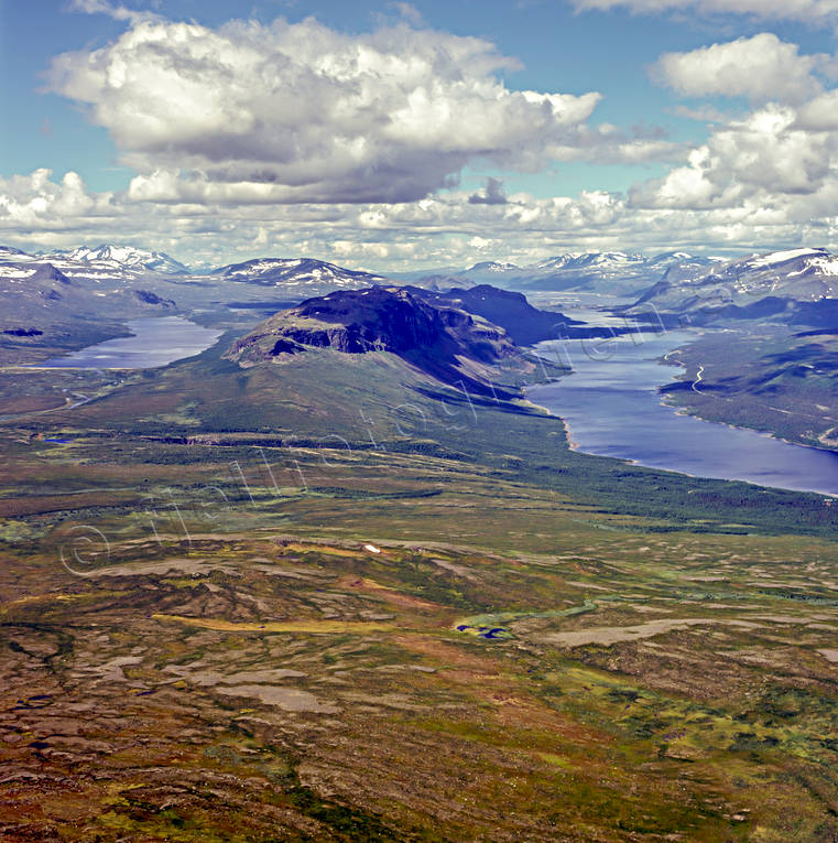 aerial photo, aerial photo, aerial photos, aerial photos, drone aerial, drnarbild, drnarfoto, landscapes, Langas, Lapland, Lulep Kierkau, national park, Pietsaure, Stora Sjfallets, summer, Suorva, Vietas