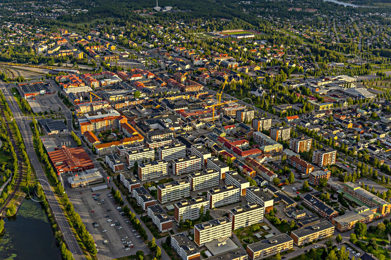 aerial photo, aerial photo, aerial photos, aerial photos, centre, drone aerial, drnarfoto, landscapes, North Bothnia, Pitea, samhllen, summer