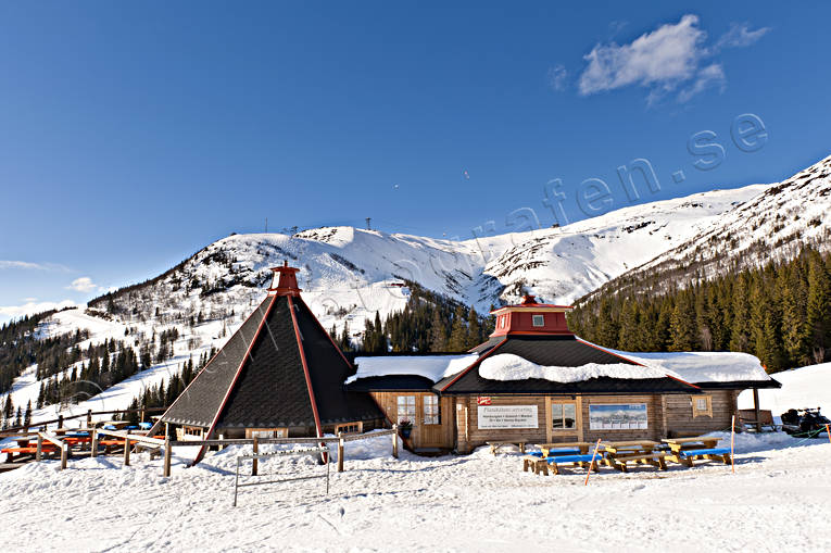 Areskutan, Jamtland, landscapes, mountain, Plata teepee, winter