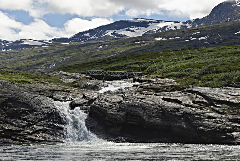 fall, landscapes, Lapland, national park, Padjelanta, summer, water fall