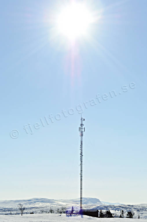 communications, Jamtland, landscapes, mast, mobilmast, radio mast, Visjvalen, winter