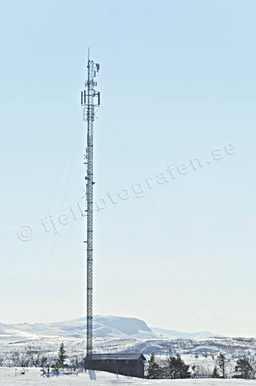 communications, Jamtland, landscapes, mast, mobilmast, radio mast, Visjövalen, winter