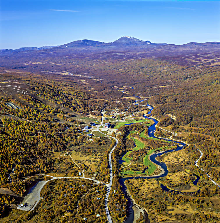 aerial photo, aerial photo, aerial photos, aerial photos, autumn, drone aerial, drnarfoto, Herjedalen, kllflde, landscapes, Ljusnan, Ramundberget, samhllen, ski resort, Swedish Mountains