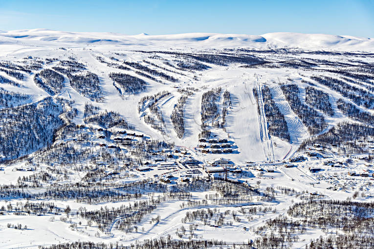 aerial photo, aerial photo, aerial photos, aerial photos, drone aerial, drnarbild, drnarfoto, Herjedalen, installations, Ramundberget, ski resort, ski resort, ski slopes, winter
