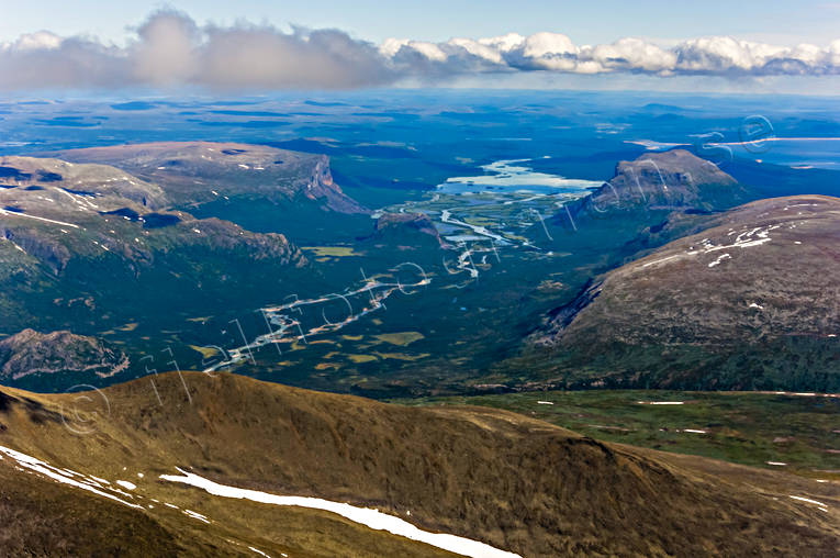 aerial photo, aerial photo, aerial photos, aerial photos, drone aerial, drönarfoto, landscapes, Lapland, Laponia, national park, Rapa Valley, Rapaätno, Sarek, summer