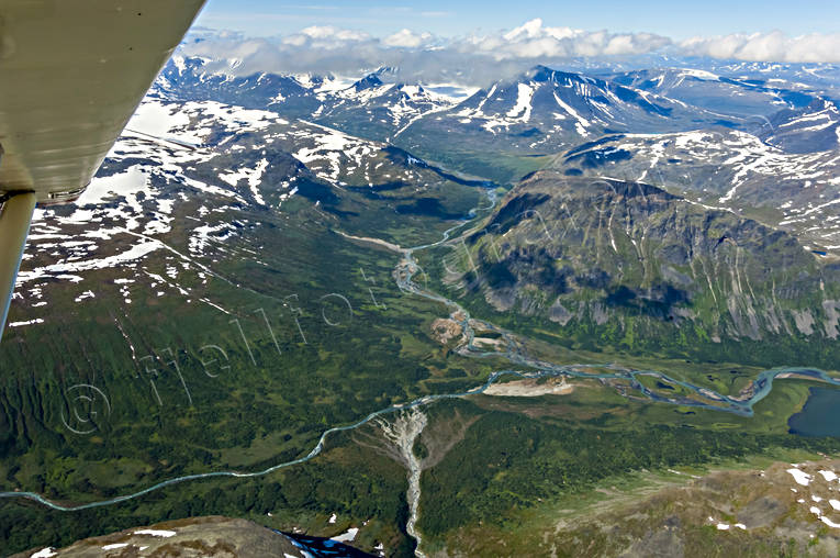 aerial photo, aerial photo, aerial photos, aerial photos, drone aerial, drnarfoto, landscapes, Lapland, Lddepakte, national park, Rapa Valley, Rapajkk, Sarek, summer