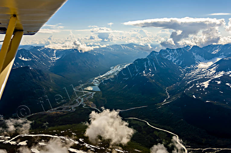 aerial photo, aerial photo, aerial photos, aerial photos, drone aerial, drnarfoto, landscapes, Lapland, mountain pictures, Rapa Valley, Rapajaure, Rapatno, Stuolojekna, Stuolovagge, summer