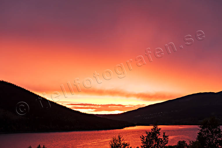 Are, Are lake, Jamtland, lake, landscapes, mountain, nature, red, seasons, summer, sunset, vatten